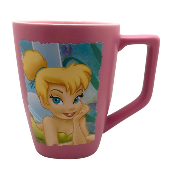 Disney Kitchen Disney Store Tinkerbell Coffee Mug Cup Pink Large 2 Oz Poshmark